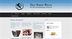 Desktop Screenshot of gilesanimalrescue.org
